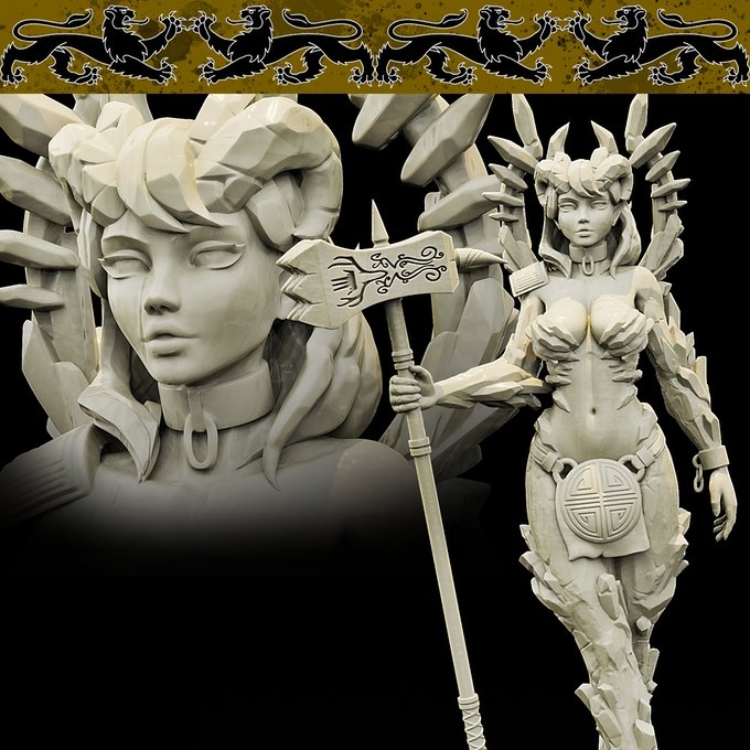 Laufey, Resin miniatures 11:56 (28mm / 34mm) scale - Ravenous Miniatures