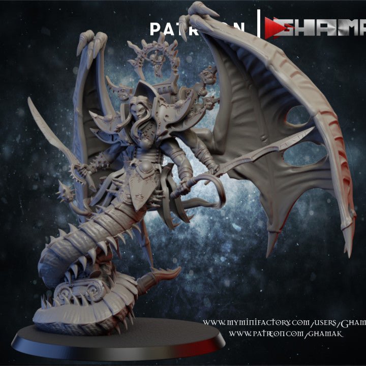 Lord of Battle Snake Deamon, Resin miniatures 11:56 (28mm / 32mm) scale - Ravenous Miniatures