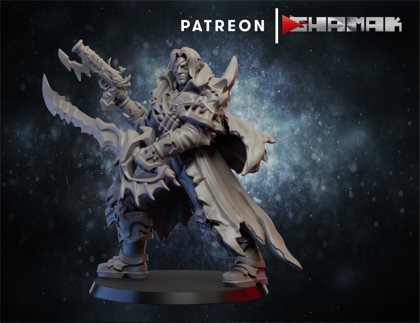 Male Vampire Capt. , Resin miniatures 11:56 (28mm / 32mm) scale - Ravenous Miniatures