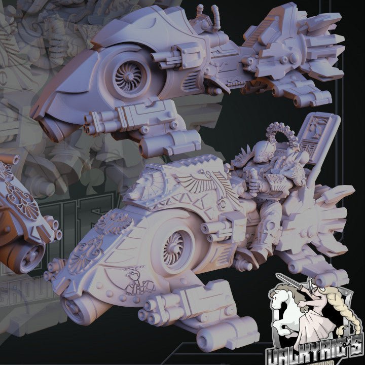 MaryAnnu & Aton Pattern Jetbikes, Unpainted Resin Miniature Models. - Ravenous Miniatures