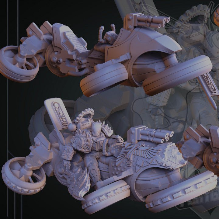 MaryAnnu & Shu Pattern Jetbikes, Unpainted Resin Miniature Models. - Ravenous Miniatures