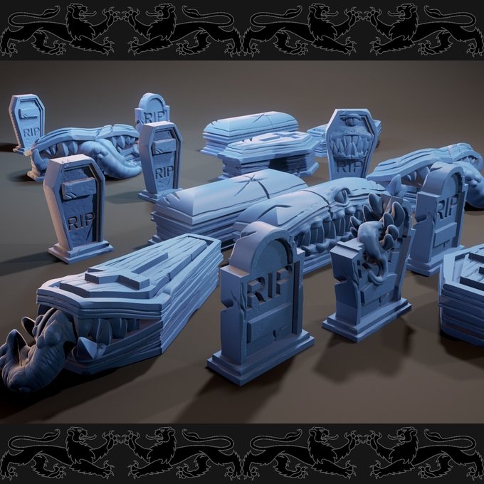 Mimic (graveyard), Resin miniatures 11:56 (28mm / 34mm) scale - Ravenous Miniatures
