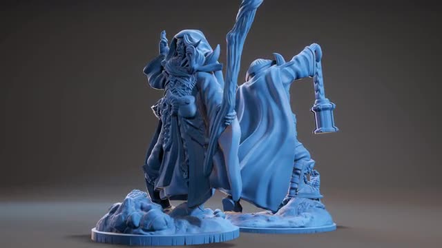Necromancer, Resin miniatures 11:56 (28mm / 34mm) scale - Ravenous Miniatures