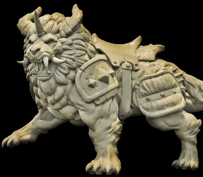 Nian, Resin miniatures 11:56 (28mm / 34mm) scale - Ravenous Miniatures