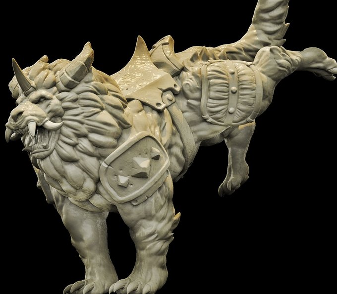 Nian, Resin miniatures 11:56 (28mm / 34mm) scale - Ravenous Miniatures