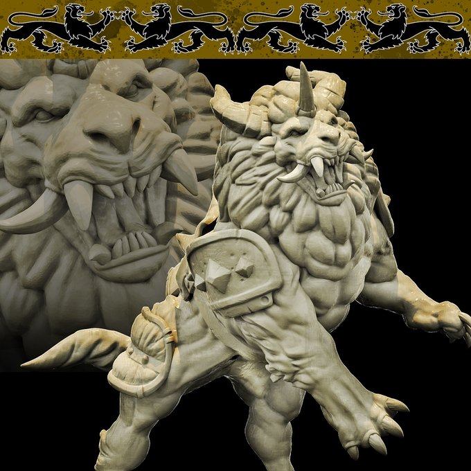 Nian, Resin miniatures 11:56 (28mm / 34mm) scale - Ravenous Miniatures
