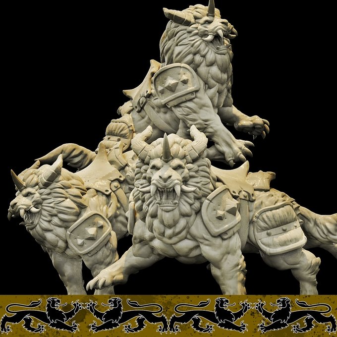 Nian, Resin miniatures 11:56 (28mm / 34mm) scale - Ravenous Miniatures