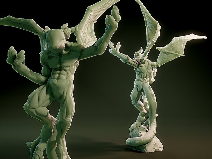 Nightgaunt, Resin miniatures 11:56 (28mm / 34mm) scale - Ravenous Miniatures