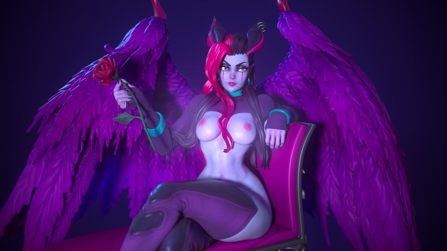 NSFW Angie the succubus (display), Resin miniatures by RAW - Ravenous Miniatures