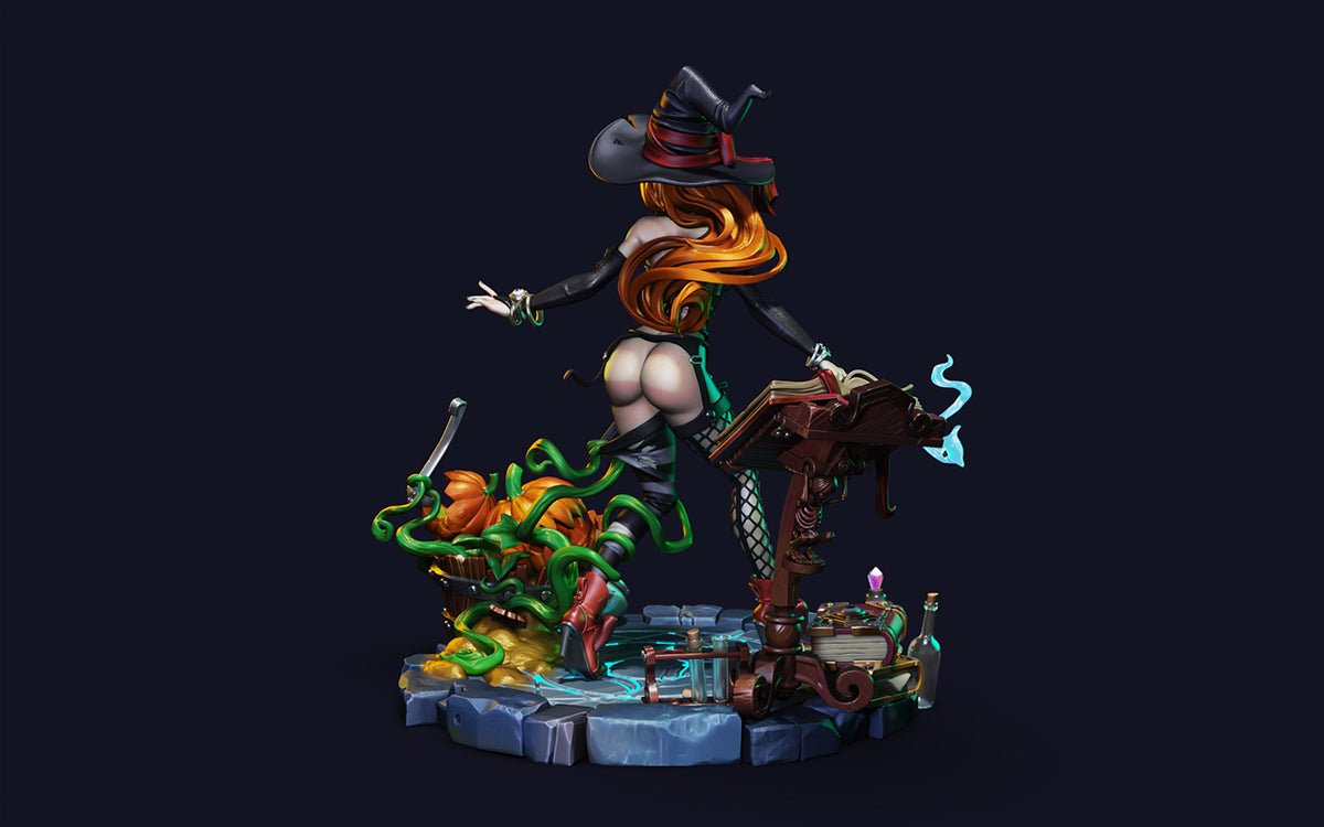 NSFW Hazel the Witch, Resin miniatures by RAW - Ravenous Miniatures