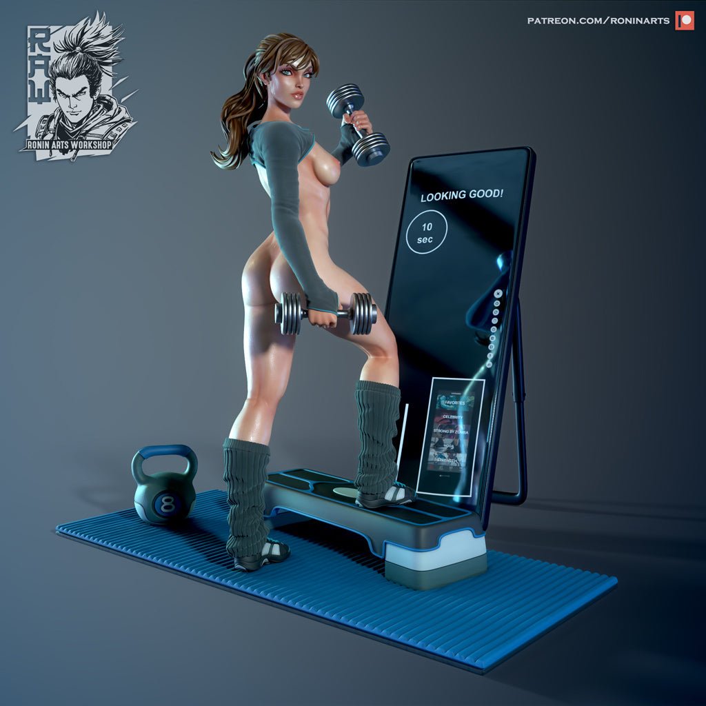 NSFW Sporty Irene, Resin miniatures by RAW - Ravenous Miniatures
