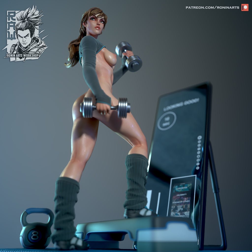 NSFW Sporty Irene, Resin miniatures by RAW - Ravenous Miniatures