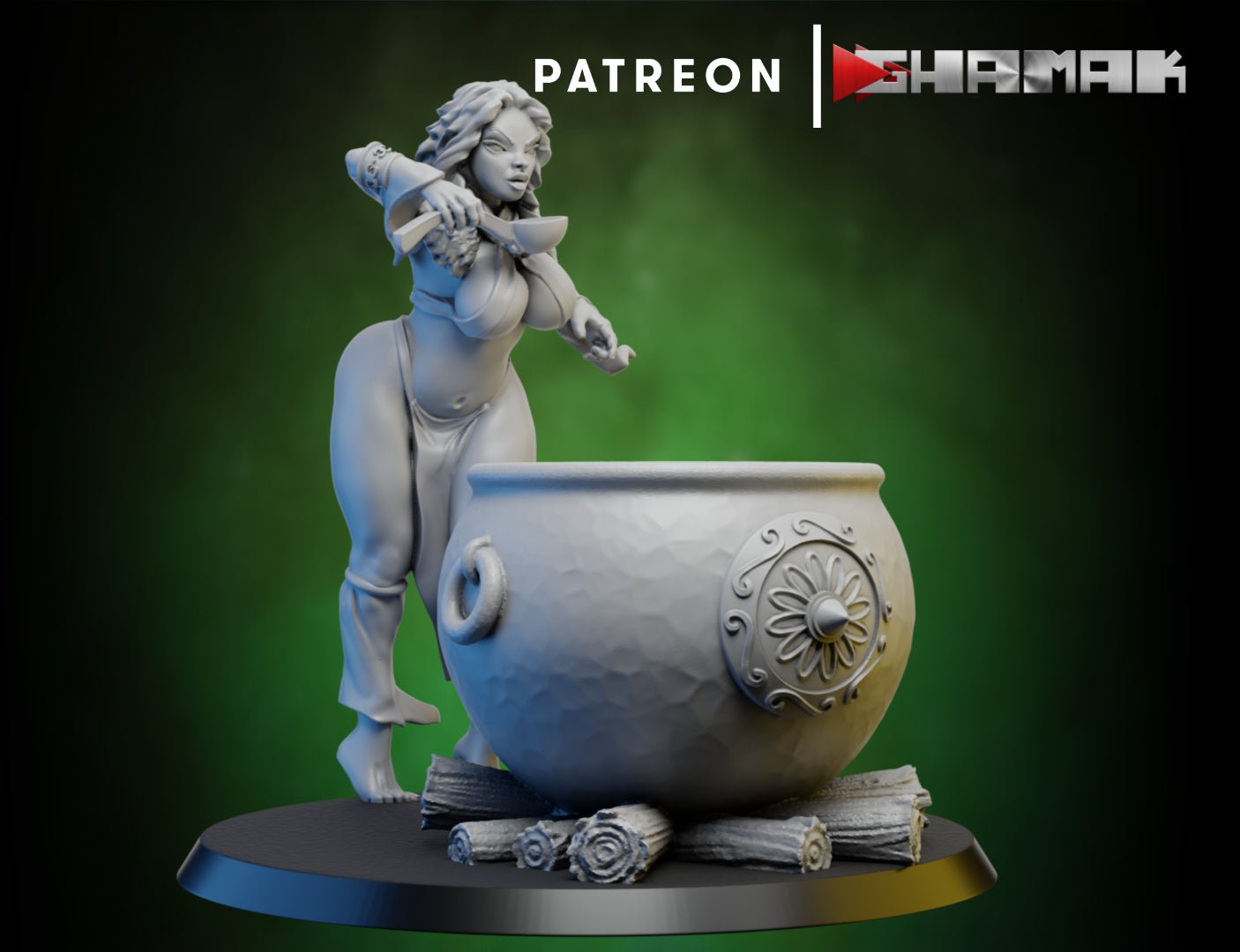Ogre Food tester pin-uo, Resin miniatures 11:56 (28mm / 32mm) scale - Ravenous Miniatures