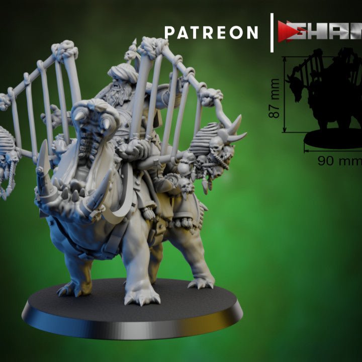 Ogre Hyppo riders, Resin miniatures 11:56 (28mm / 32mm) scale - Ravenous Miniatures