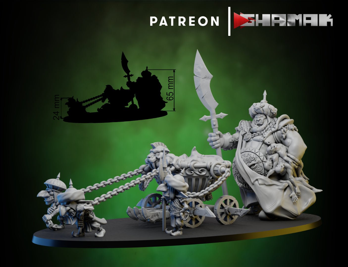 Ogre slaughter master, Resin miniatures 11:56 (28mm / 32mm) scale - Ravenous Miniatures