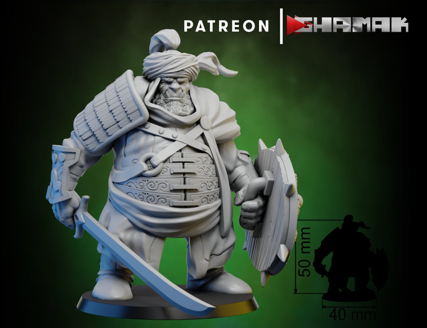Ogre Warriors, Resin miniatures 11:56 (28mm / 32mm) scale - Ravenous Miniatures