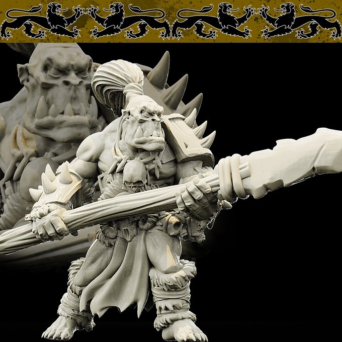Orcs, Resin miniatures 11:56 (28mm / 34mm) scale - Ravenous Miniatures