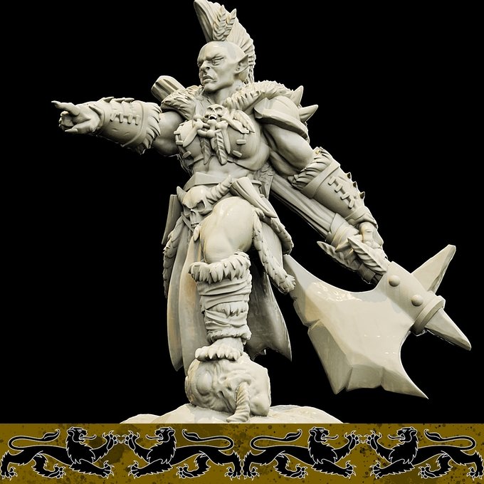 Orcs, Resin miniatures 11:56 (28mm / 34mm) scale - Ravenous Miniatures