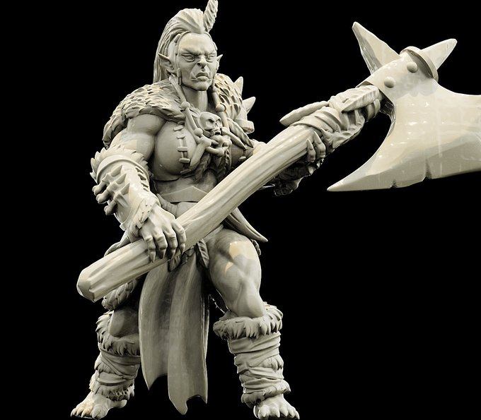 Orcs, Resin miniatures 11:56 (28mm / 34mm) scale - Ravenous Miniatures