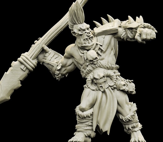 Orcs, Resin miniatures 11:56 (28mm / 34mm) scale - Ravenous Miniatures