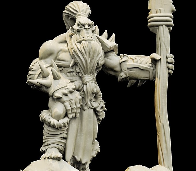 Orcs, Resin miniatures 11:56 (28mm / 34mm) scale - Ravenous Miniatures