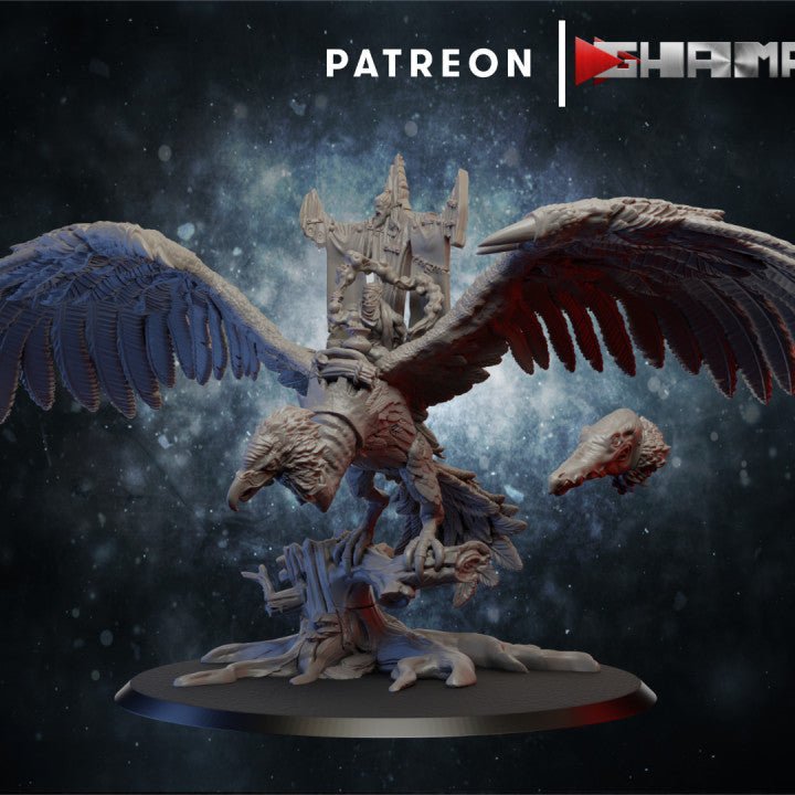 Ork Vulture Rider, Resin miniatures 11:56 (28mm / 32mm) scale - Ravenous Miniatures