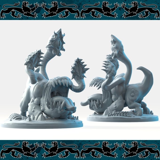 Otyugh, Resin miniatures 11:56 (28mm / 32mm) scale - Ravenous Miniatures
