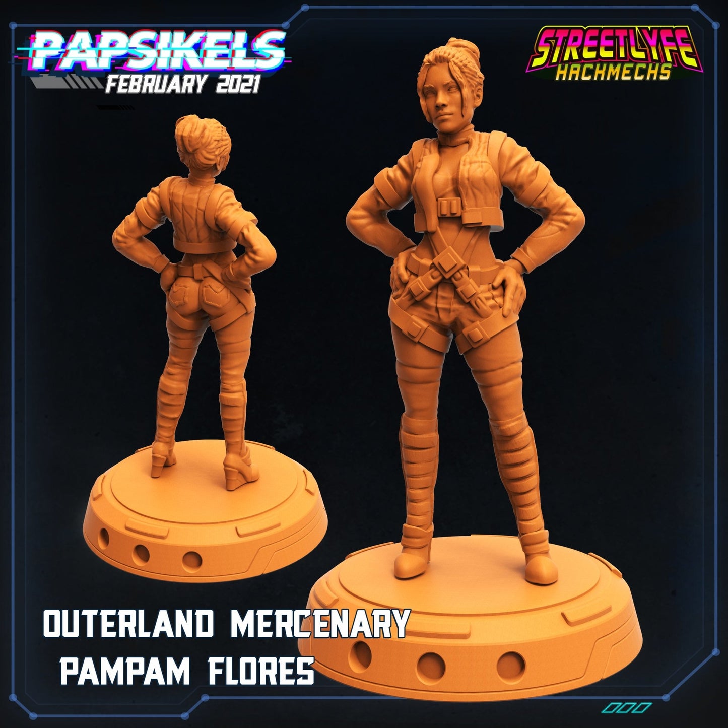 OUTERLAND_PAMPAM_FLORES, 3d Printed Resin Miniatures - Ravenous Miniatures