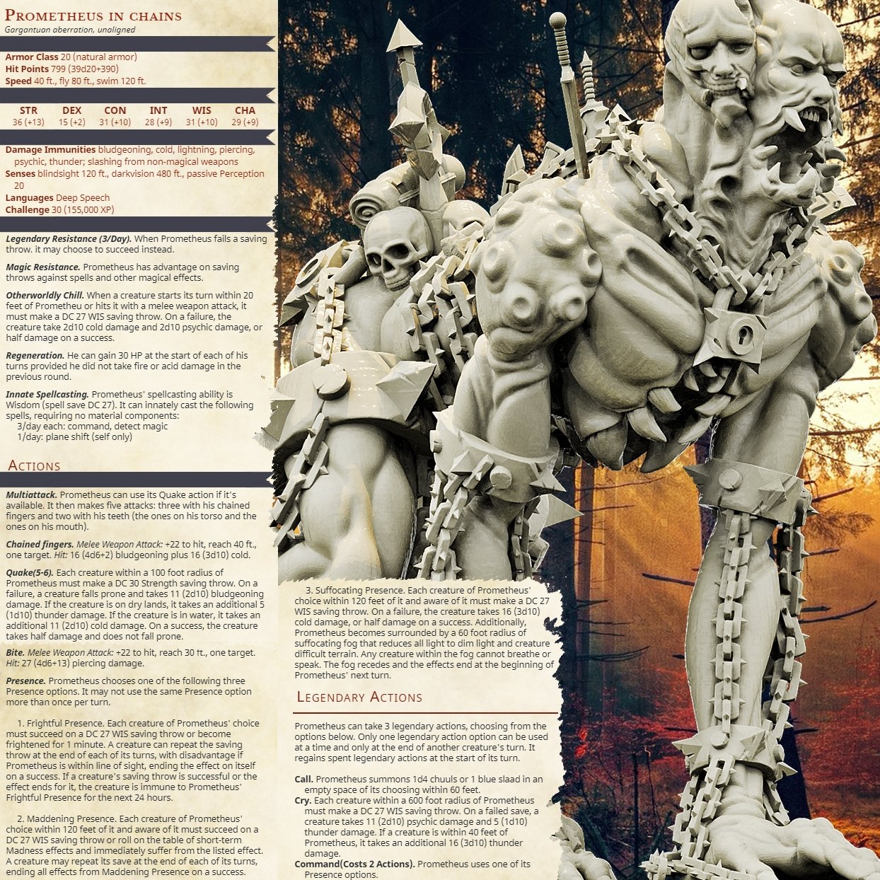 Prometheus, Resin miniatures 11:56 (28mm / 34mm) scale - Ravenous Miniatures