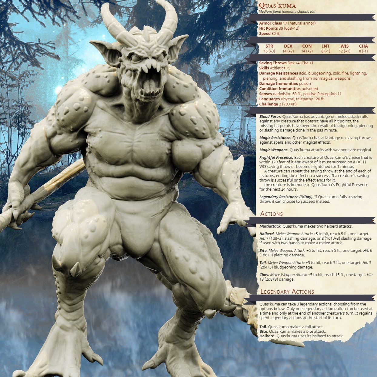 Quaskuma, Resin miniatures 11:56 (28mm / 34mm) scale - Ravenous Miniatures