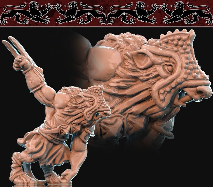 Rat Ogre, Resin miniatures 11:56 (28mm / 34mm) scale - Ravenous Miniatures