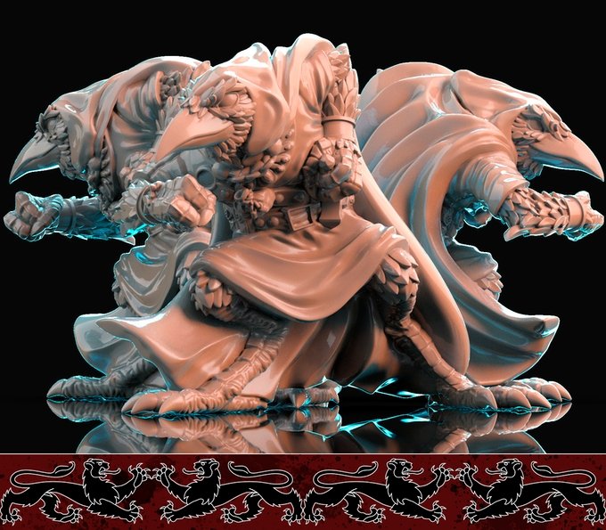 Ravenfolk, Resin miniatures 11:56 (28mm / 34mm) scale - Ravenous Miniatures