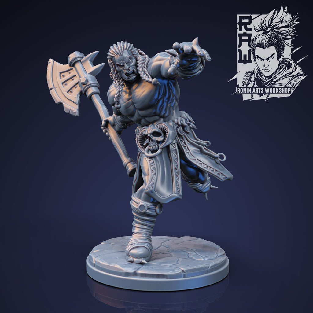 Razbok the Barbarian , 3d Printed resin miniatures by RAW - Ravenous Miniatures