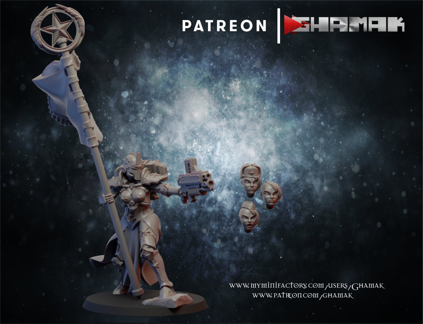 Red sister squad, Resin miniatures 11:56 (28mm / 32mm) scale - Ravenous Miniatures