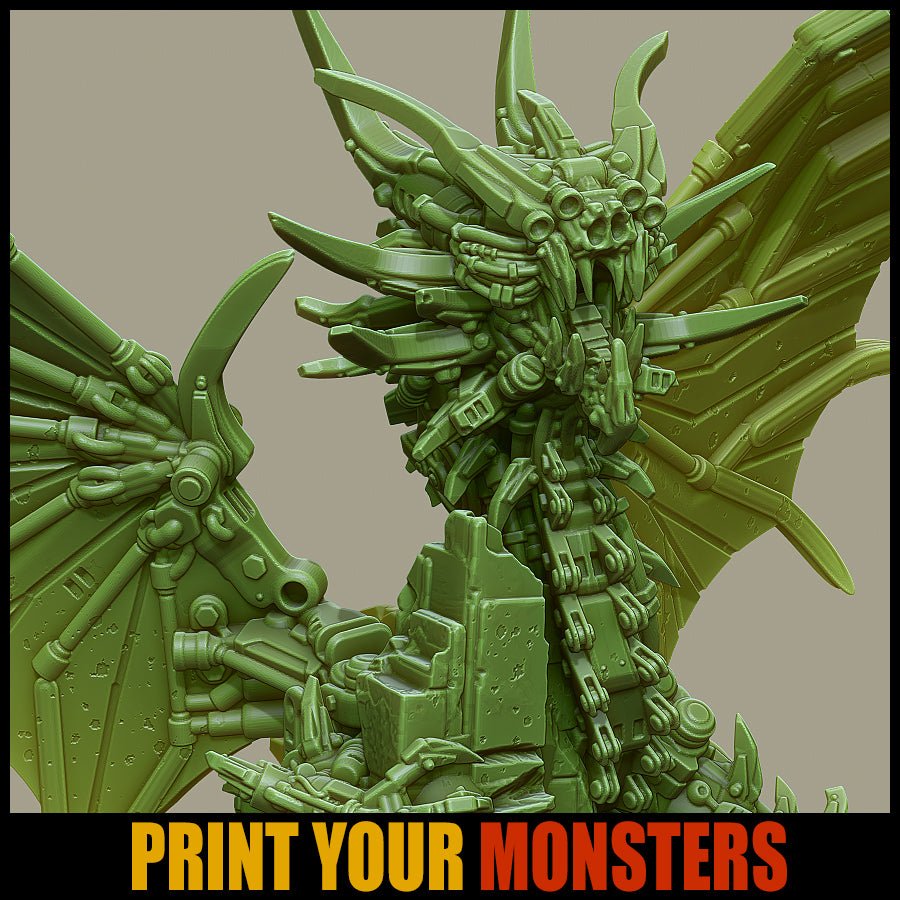Robot Dragon (110mm) - Ravenous Miniatures