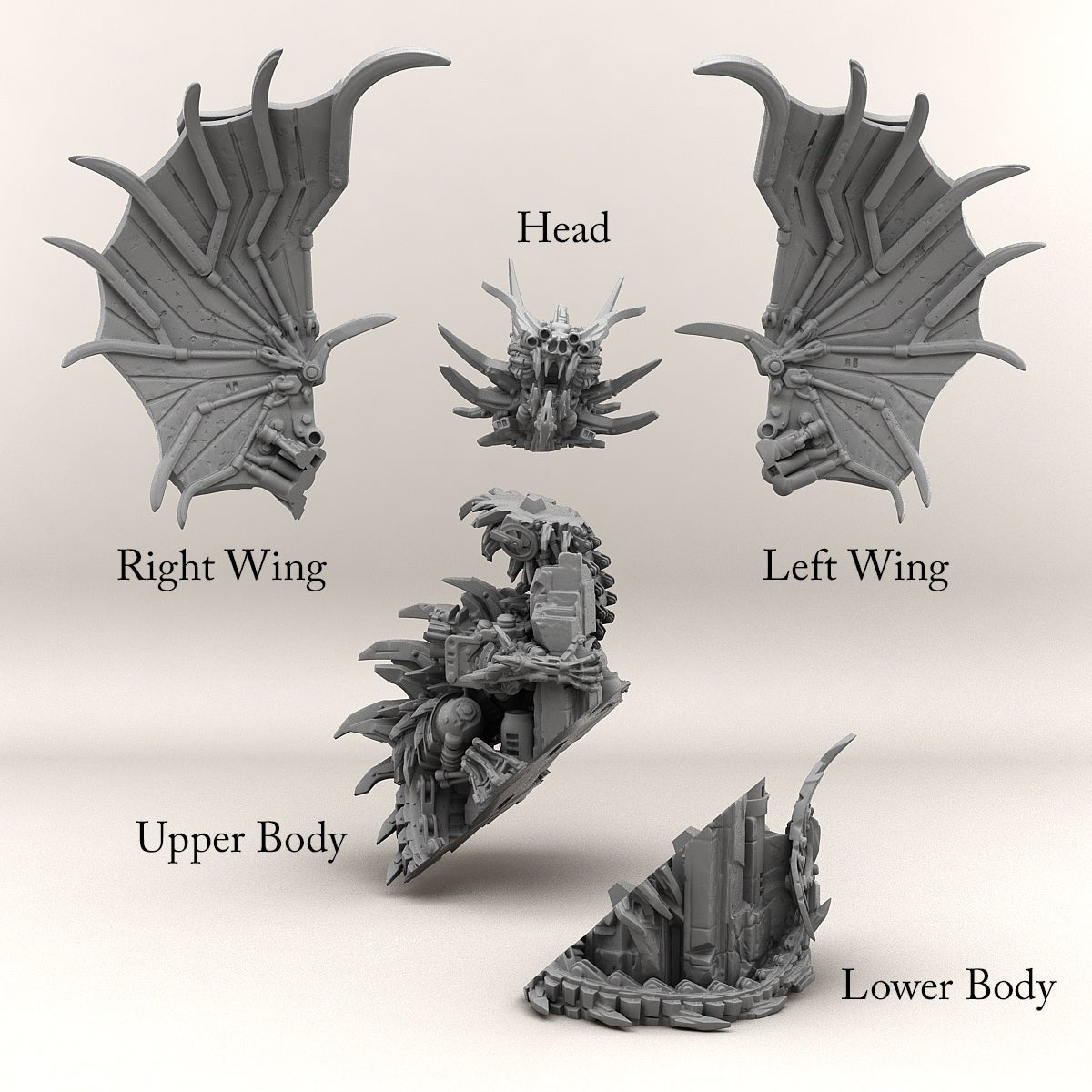 Robot Dragon (110mm) - Ravenous Miniatures