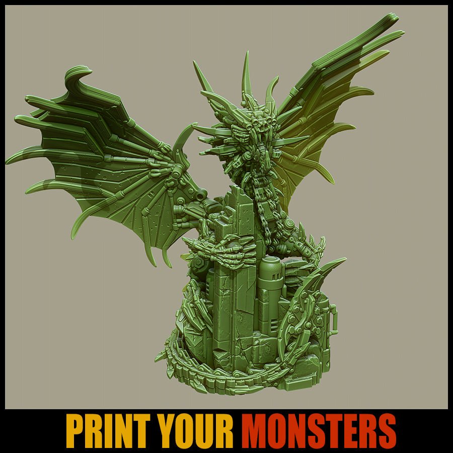 Robot Dragon (110mm) - Ravenous Miniatures