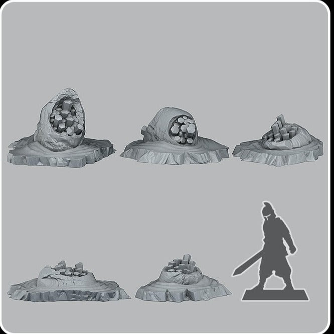 Ruin of Crystal Dragon's eggs - Ravenous Miniatures