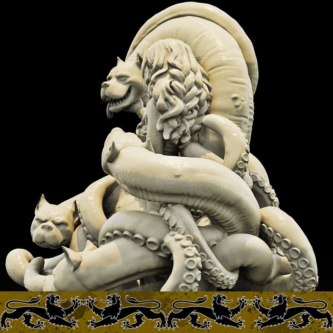 Scylla, Resin miniatures 11:56 (28mm / 34mm) scale - Ravenous Miniatures