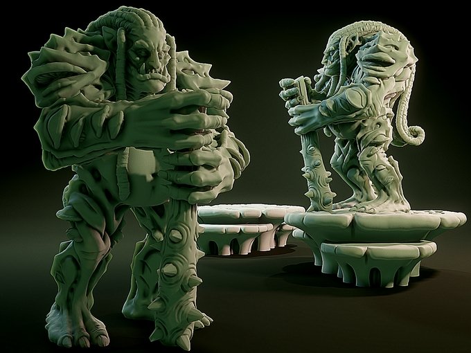 Sea Orc, Resin miniatures 11:56 (28mm / 34mm) scale - Ravenous Miniatures