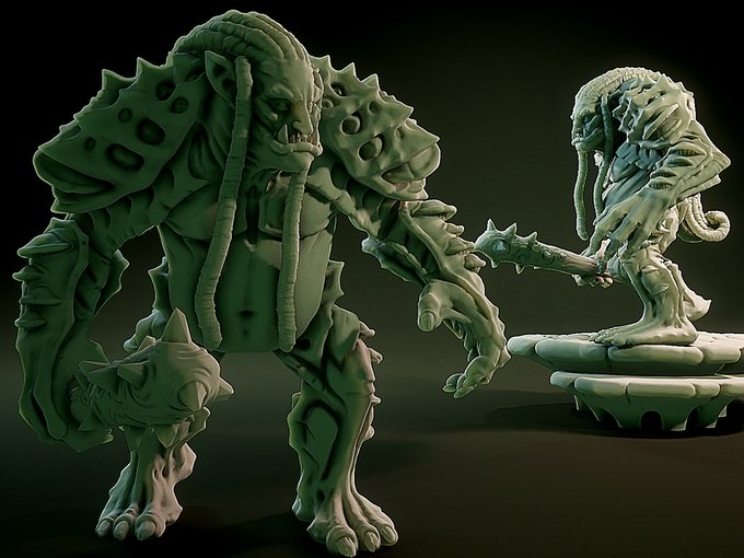 Sea Orc, Resin miniatures 11:56 (28mm / 34mm) scale - Ravenous Miniatures