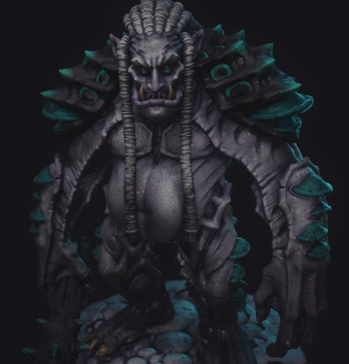 Sea Orc, Resin miniatures 11:56 (28mm / 34mm) scale - Ravenous Miniatures