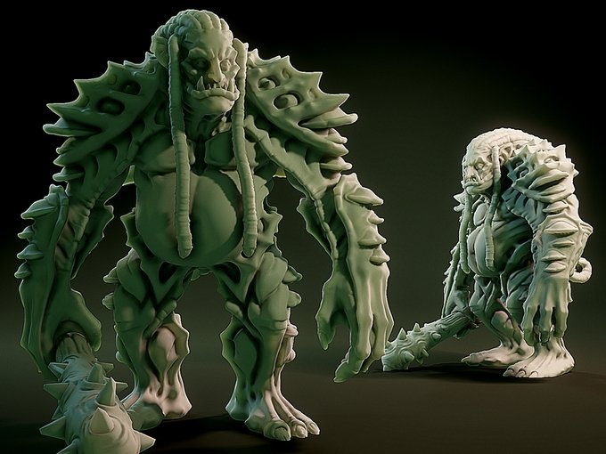 Sea Orc, Resin miniatures 11:56 (28mm / 34mm) scale - Ravenous Miniatures