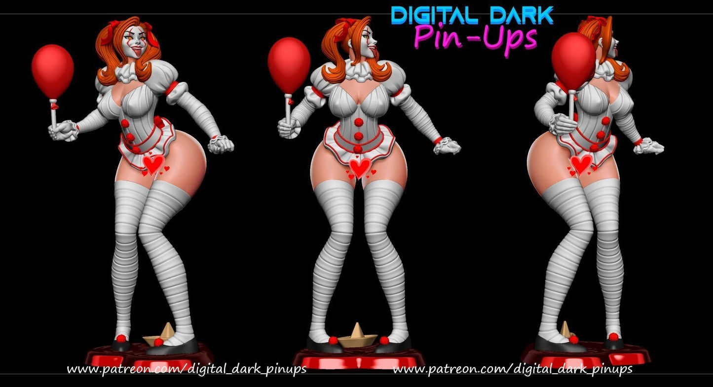 SFW Jester girl Pin-up Miniatures by Digital Dark - Ravenous Miniatures