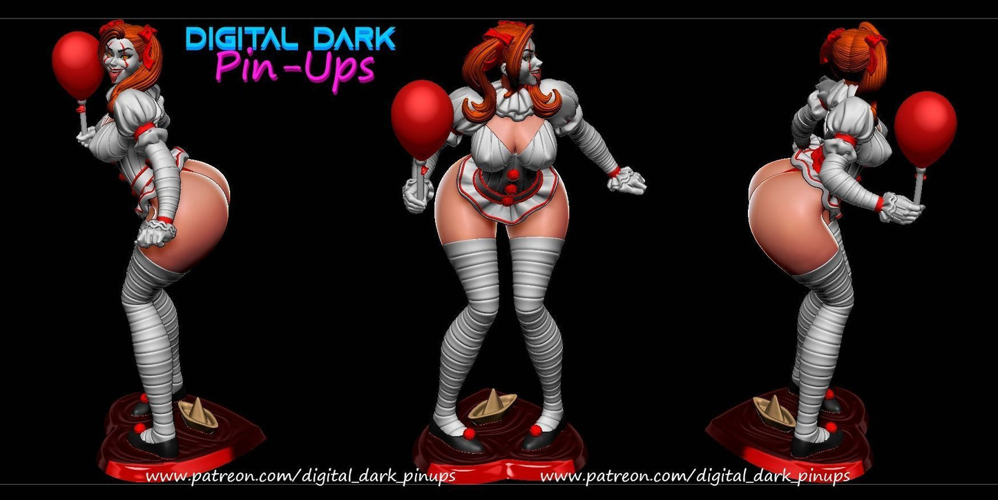 SFW Jester girl Pin-up Miniatures by Digital Dark - Ravenous Miniatures