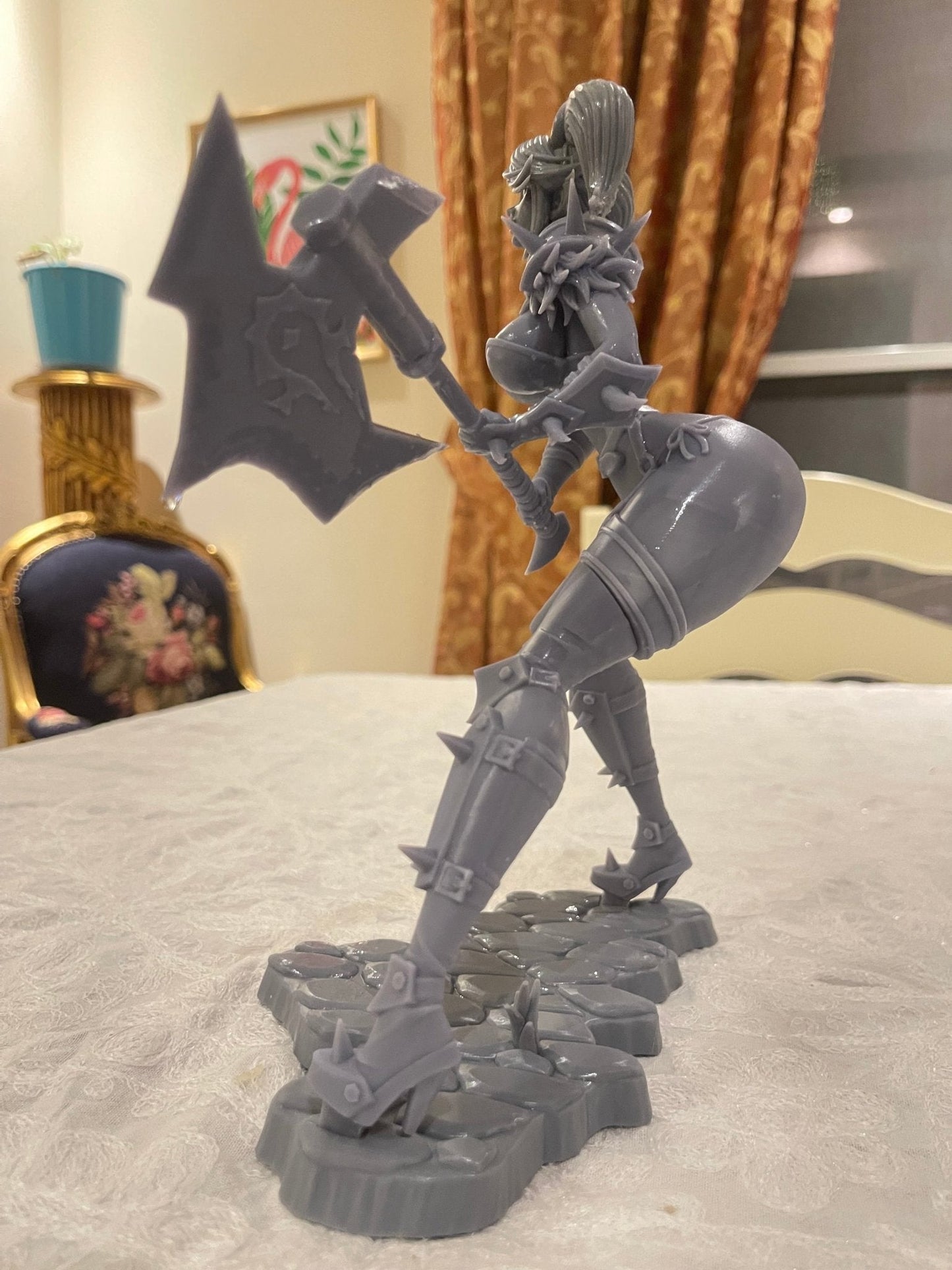 SFW Orc Berserker, Pin-up Miniatures by Digital Dark - Ravenous Miniatures