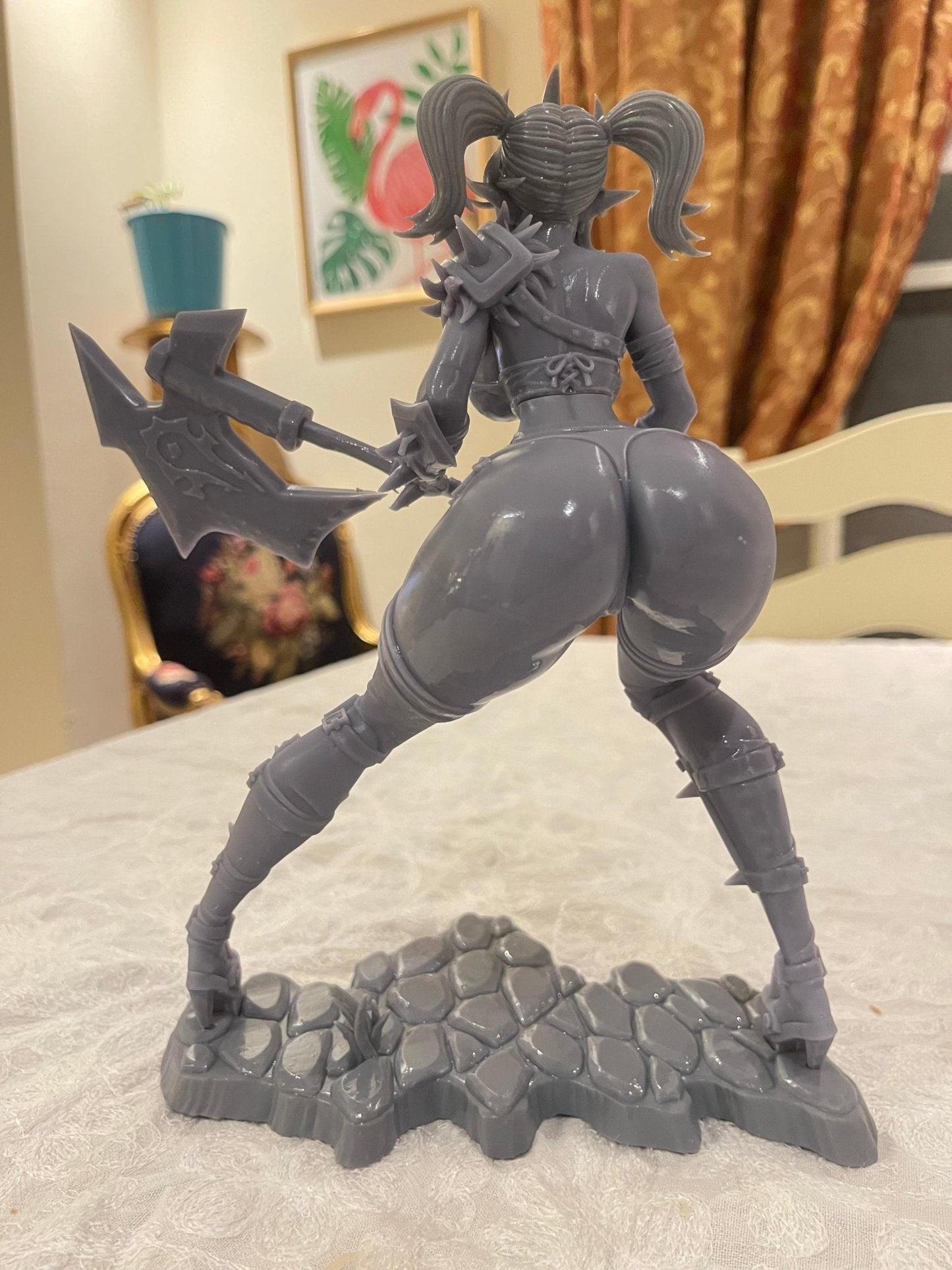 SFW Orc Berserker, Pin-up Miniatures by Digital Dark - Ravenous Miniatures