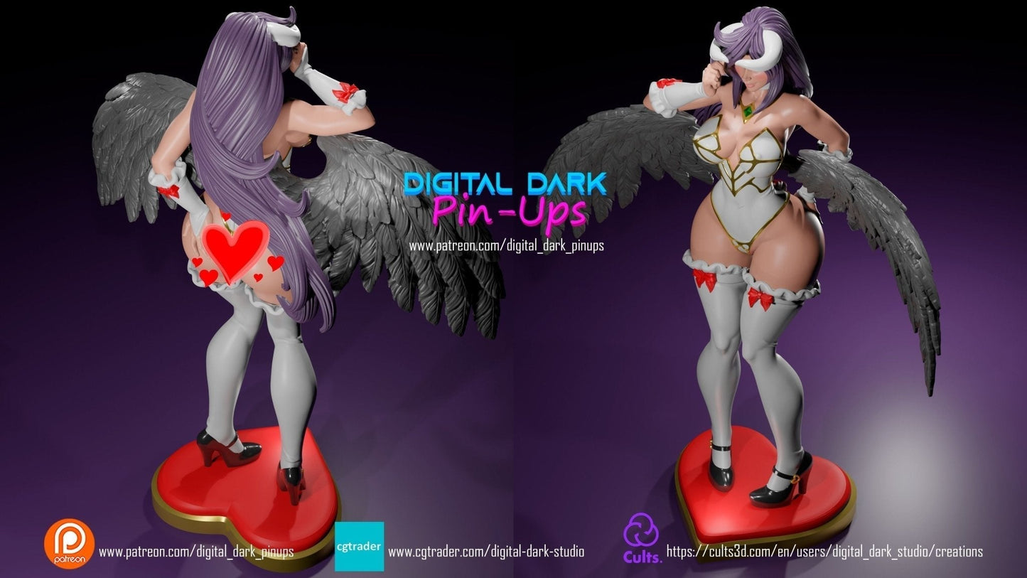 SFW Succubus Queen, Pin-up Miniatures by Digital Dark - Ravenous Miniatures