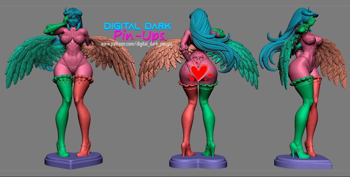 SFW Succubus Queen, Pin-up Miniatures by Digital Dark - Ravenous Miniatures