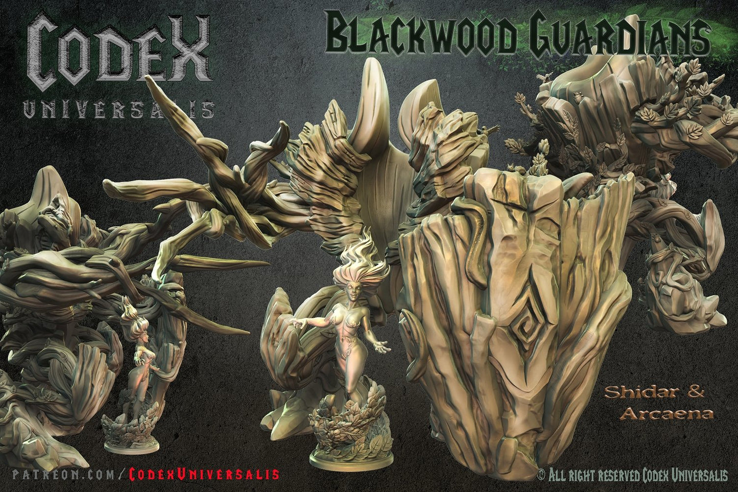Shidar and Arcaena, Resin miniatures 11:56 (28mm / 32mm) scale - Ravenous Miniatures
